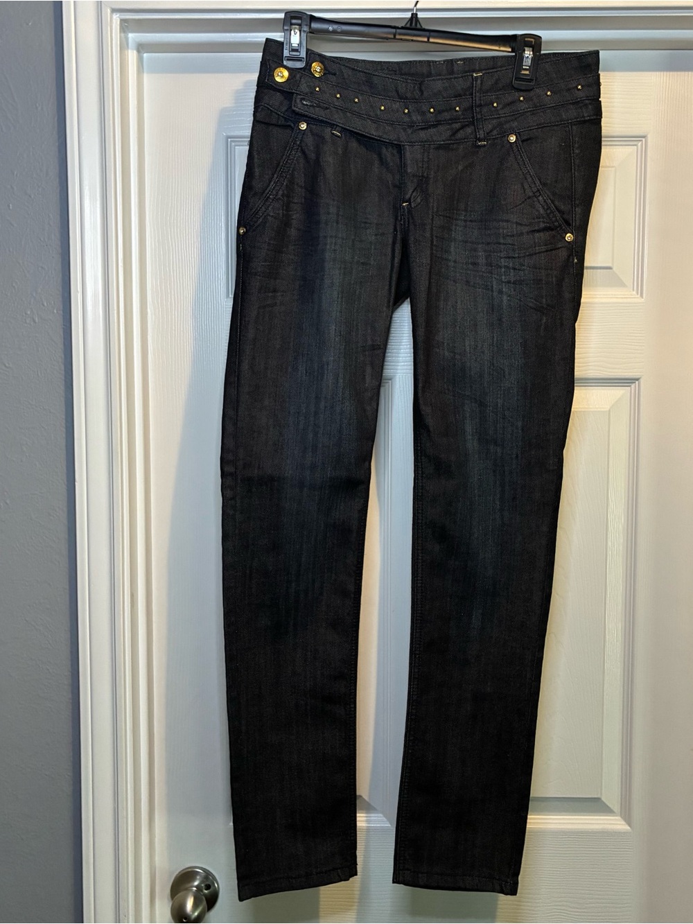 Skinny Demin Stretch Jeans with Stud Detail
